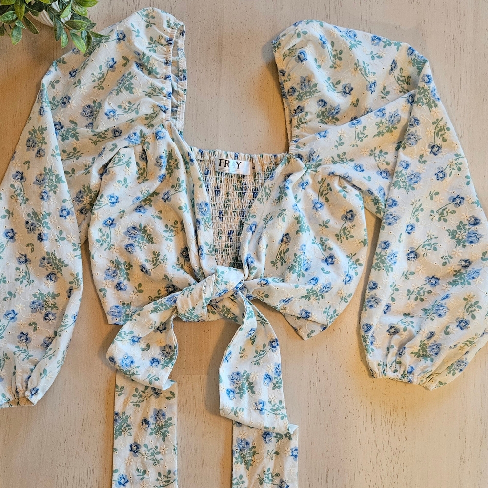 Floral Wrap Top
